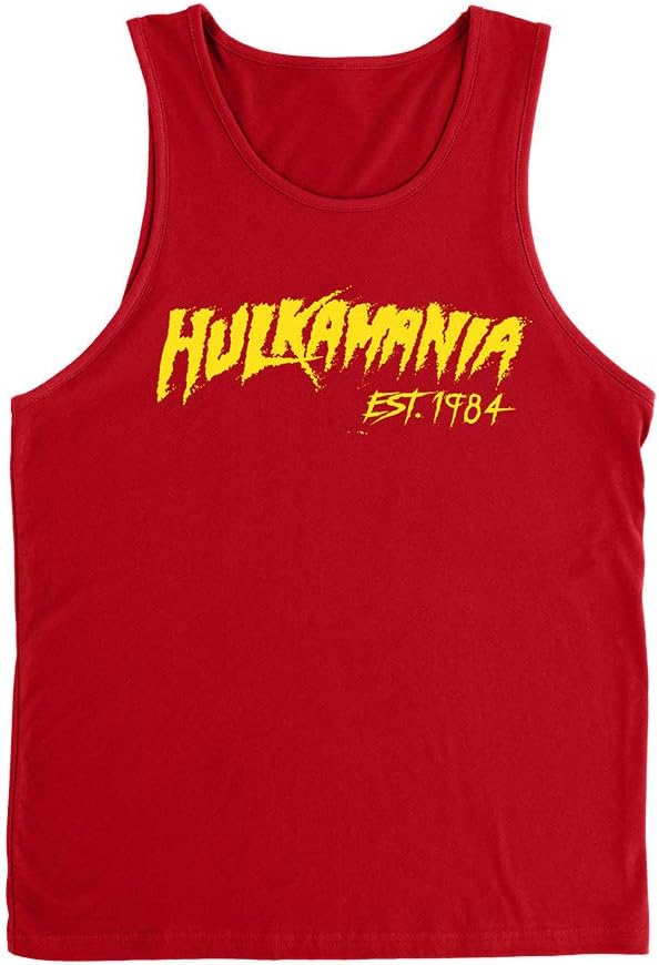 WWE Authentic Wear Hulk Hogan Hulkamania Est. 1984" Tank Top Red Extra Large