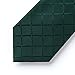 HISDERN Plaid Tie Handkerchief Woven Classic Stripe Men's Necktie & Pocket Square Set