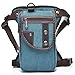 Sunmig Men Multi-Purpose Leg Bag Military Drop Bag Outdoor Waist Bag (Green Black)