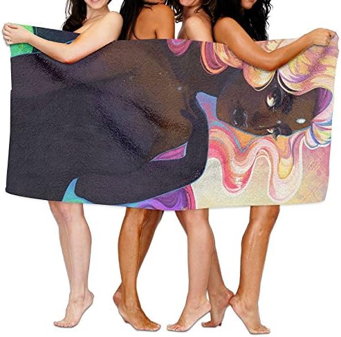 Jcqz Towel 31.50in X 51.18in Family Big Bath Towel Beach Blanket Beach Towels African American Naked Women Art Painting Printed Luxury Bath Towel Super Absorbent Body Wrap Pool Towel