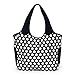 BUILT NY Essential Neoprene Shopping Tote Bag, Big Dot Black & White
