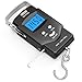 Dr.meter Backlit LCD Display Fishing Scale, 110lb/50kg Electronic Balance Digital Fishing Postal Hanging Hook Scale with Measuring Tape, 2 AAA Batteries Included
