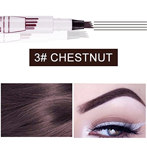 birl019 Microblading Tattoo Eyebrow Ink Pen Fork Tip Sketch Enhancer Waterproof Eye Brow Makeup Pencil
