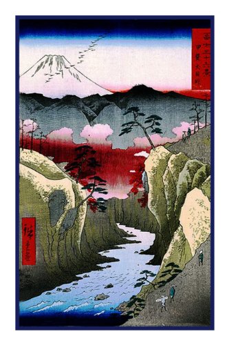 Dog Eye Passby Japanese Hiroshige Counted Cross Stitch Pattern