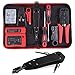 Hi-Spec 9 Piece Network Cable Testing & Wiring Repair Tool Kit. Remote LED Continuity Test Box, Screwdrivers, Cutters & Strippers, Crimper & Krone Punch Down Tool in a Zipper Case