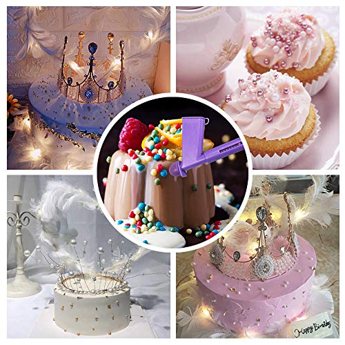 4 Pieces Plastic Pearl Applicator, 2 Sizes Cake Pearl Applicator for Extruder Sugar Craft Cake Decorating Tools,2 Sizes