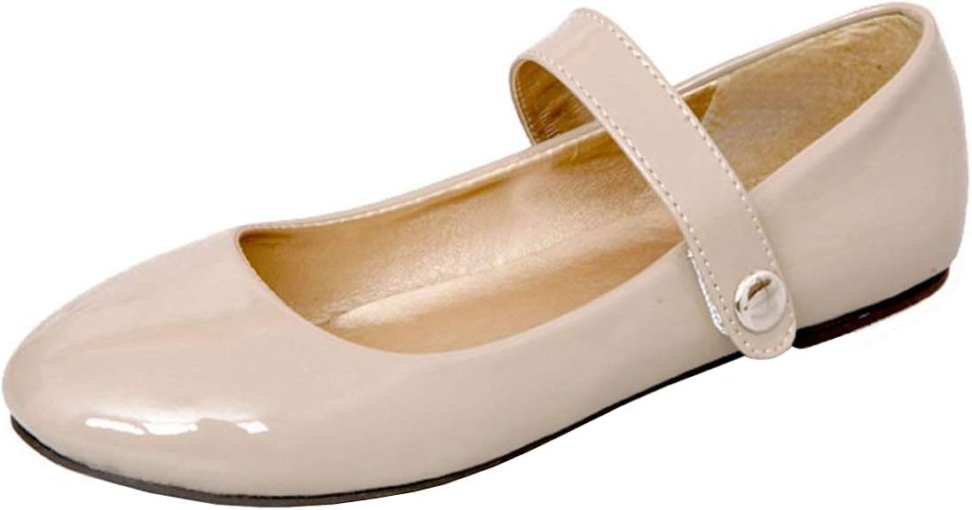 Caradise Womens Patent Mary Jane Ballet Flats