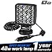 LEMIL - 48W 5D Lens LED Work Light 12V Flood Light Off Road Flood Beam Lamp with Magnetic Base Waterproof Emergency Light for SUV Truck Boat Bar Lamp 12V 24V