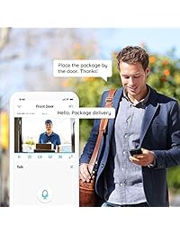 Reolink Argus Pro - Cámara de seguridad inalámbrica para exteriores, batería recargable, 1080p, HD sin cables, 2 vías de audio, alarma de visión nocturna, sensor de movimiento PIR con ranura SD integrada