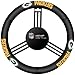 Fremont Die NFL Green Bay Packers Leather Steering Wheel Cover, Fits Most Steering Wheels, Black/Team Colors
