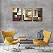Mon Art 100% Hand Painted Canvas Painting Wall Art Oil Painting Abstract Retro Wall Art Home Decoration Artwork Painting for Living Room Bedroom Office Hotel Dorm Home Décor Unframed 16