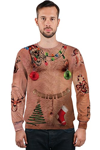 uideazone Men Women Funny Ugly Christmas Sweatshirts 3D Digital Printed Graphic Long Sleeve Pullover Shirts - Image 5