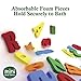 Non Toxic 44 Piece Set of Foam Bath Letters and Numbers with Shapes Included - Educational Toys and Bath Toys with Bath Toy Organizer Included for Tidy Storage