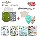 Babygoal Reusable Neutral Cloth Diapers 6 Pack with 10pcs Inserts, One Size Adjustable Washable Pocket Nappy Covers for Baby Boys and Girls 6FB02