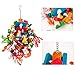 MEWTOGO Large Parrot Toy – Multicolored Wooden Blocks Tearing Toys for Birds Suggested for African Grey Cockatoos, and a Variety of Amazon Parrots.thumb 2