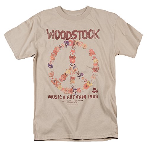 Popfunk Woodstock Peace Symbol Tan T Shirt