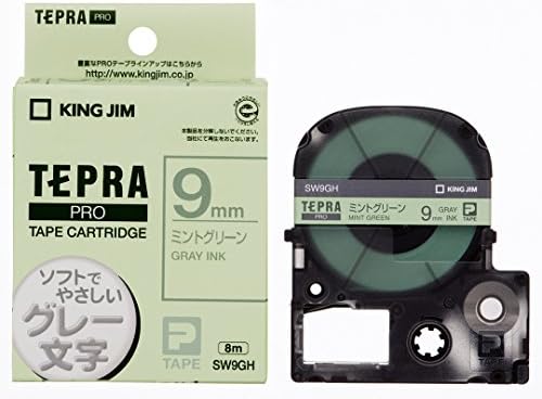 KINGJIM tape cartridge Tepura PRO 9mm SW9GH mint green gray character