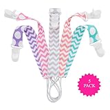 BaeBae Goods Perfec Clip-5 Pack Best Universal Holder Set for Girl/boy, Soothie Pacifiers, Teething Ring Toys, Blankets, Drool Bibs | Perfect