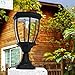 Kendal Large Outdoor Solar Powered LED Light Lamp (Black)