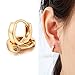 Windshow Slim Cute Brass with Yellow Gold Plated Mini Small Cirlces Huggie Hoop Earrings for Women Cartilage Girls Kids Toddler 0.37