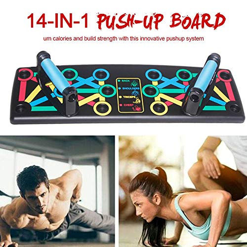 14 in 1 Push Up Board Multicolor Push Up Trainingssystem für Core Workout, faltbares Liegestützbrett mit Workout… – Bild 4