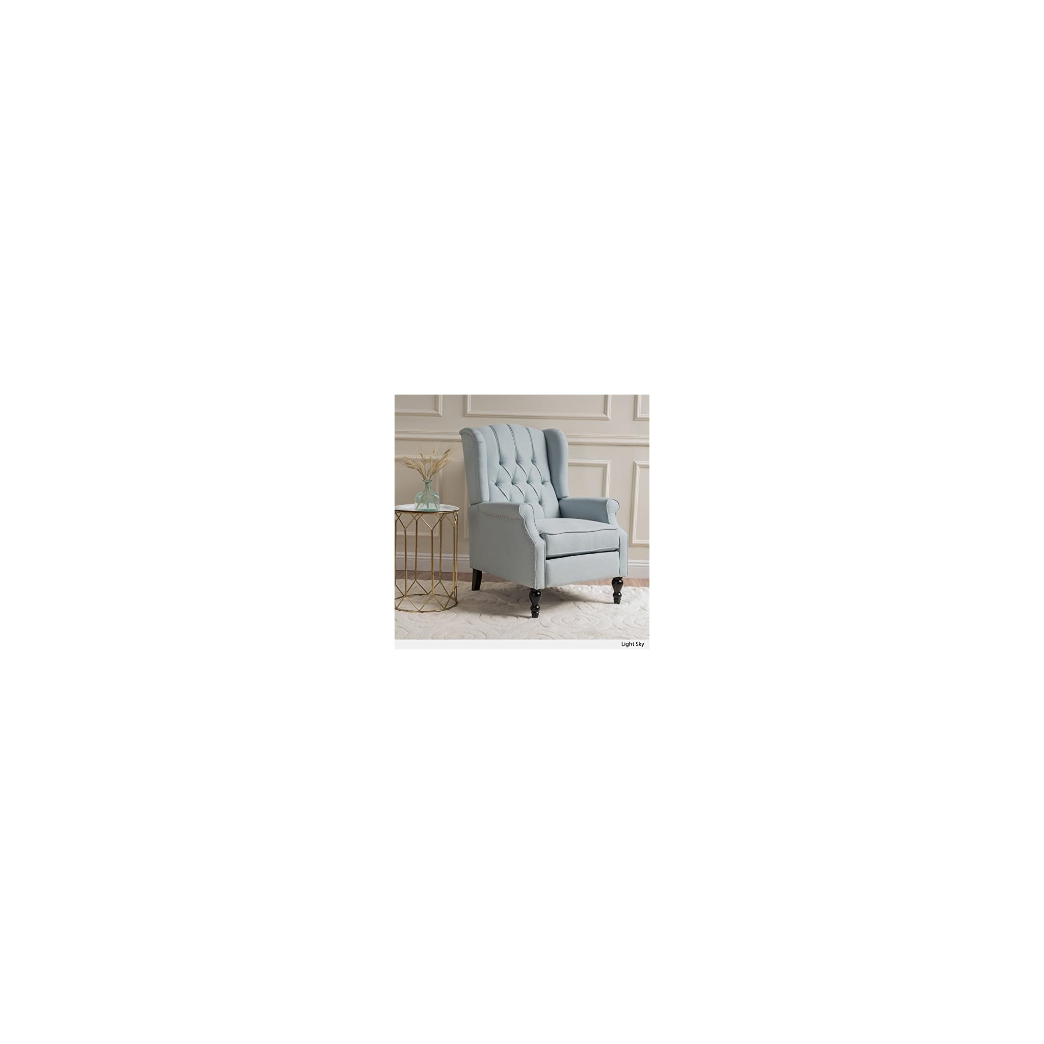 Christopher Knight Home Walter Fabric Recliner, Light Sky LAVORIST