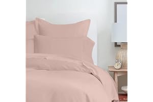 CharlottelyHues 1 Piece Duvet Cover- 1000 Thread Count 100% Egyptian Cotton Breathable, Soft Duvet Cover with Zipper & Corner Ties Quilt Cover Sateen Weave Durable Duvet Duvet - King/Cal King (Blush)