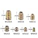 PGMJ 130 Pcs 7 Size M4/M5/M6/M8/M10 Nut Inserts - Zinc Alloy Threaded Inserts for Wood, Hex Socket Drive Metric Bolt Connector