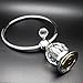 Kabter Crystal Series Brass Bathroom Hand Towel Ring, Polished Chrome