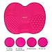 LYNN Silicone Makeup Brush Cleaning Mat Pad Makeup Brush Cleaner Glove Cosmetic Brush Cleaning Mat Portable Washing Tool Rose