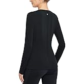 baleaf Women's Thermal Shirts Crewneck Fleece Lined Long Sleeve Tops Running Workout Ski Base Layer Winter Cold Weather