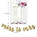 Floral Bridal Shower Games - Bundle With Gold Glitter Banner | 50 Advice for the Bride Cards | 50 He Said She Said | 50 How Well do you Know the Bride | 50 Emoji Pictionary