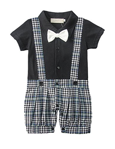 AvaCostume Baby Boys Checks Overalls Jumpsuit Layette