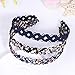 Metal Headband Hard Hair Hoop Hollow Woven Hair Band, 3pcs