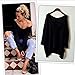 Banggood The Design Style Of Off-the-shoulder Cool Air Long Sleeve Cardigan Knit Tops Sweater XL-Black
