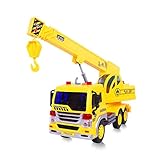 Inertia Crane Truck Toys,Fun Construction Vehicles with Light And Music for Kids