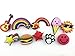 10 Fashion Leisure Stars Shoe Charms for Croc & Wristband Bracelet