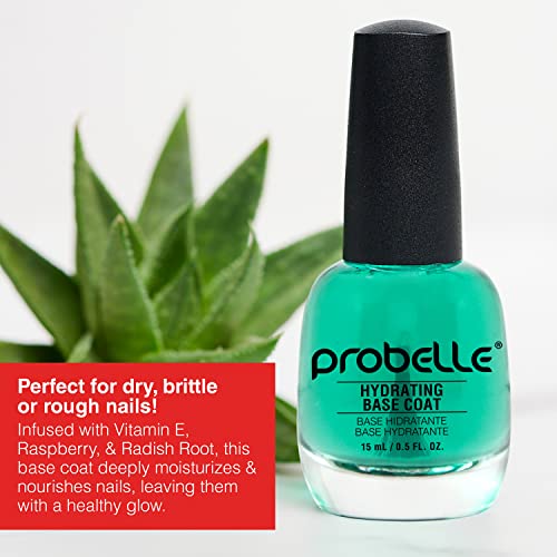 Probelle Hydrating Base Coat for Dry and Brittle Nails, Instant