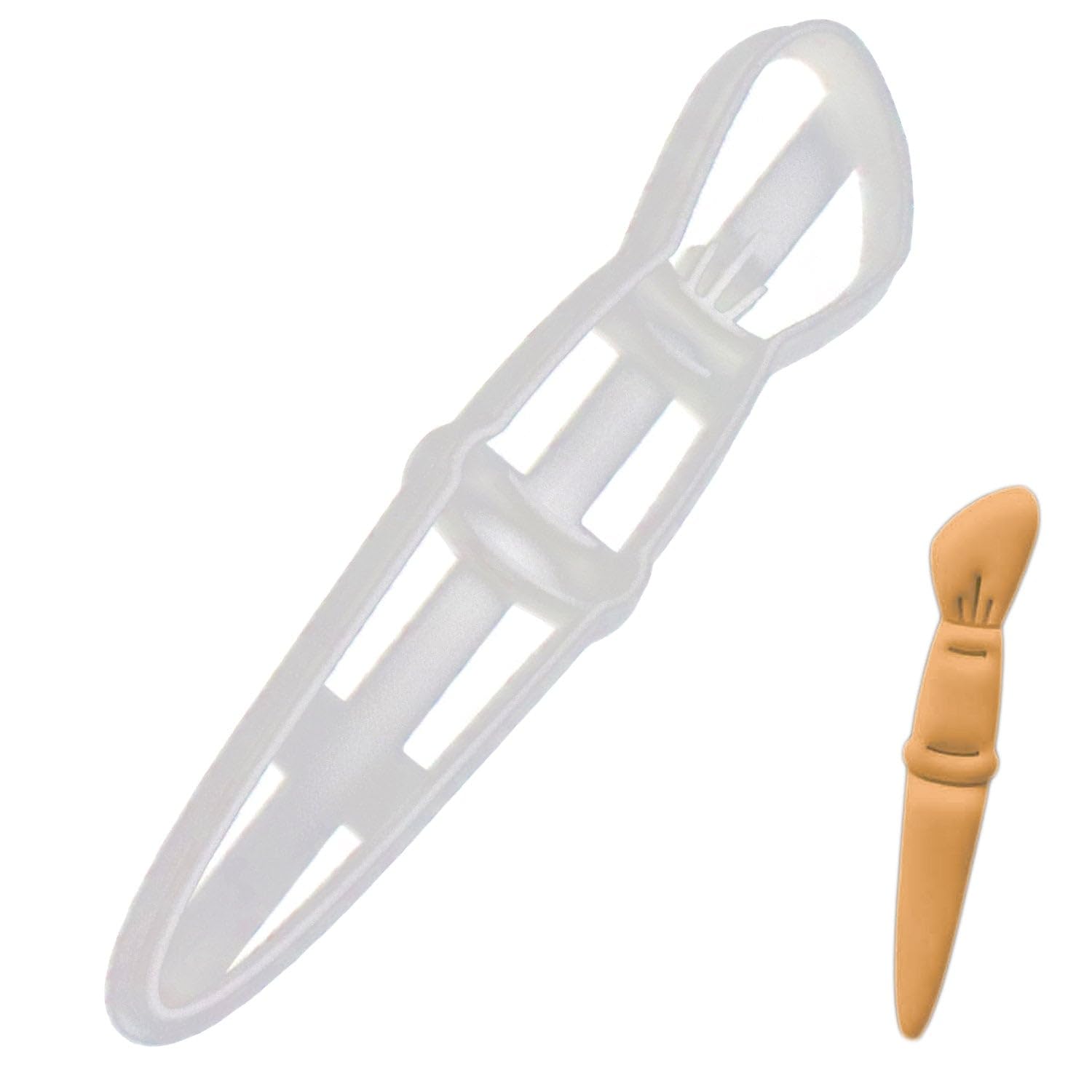 BAKERLOGY Contour Brush Cookie Cutter - Detailed Biscuit Cutter Design for Baking and Crafts, Ideal on Fondant, Dough, Clay