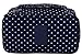 iSuperb® Travel Bra Organizer Bag Underwear Pouch Waterproof Personal Garment Bag Case (Dark Blue with Polka Dot)