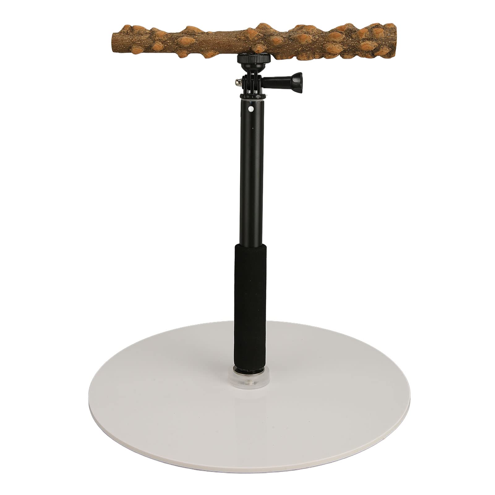 Photo 1 of Luqeeg Parrots Perch Stand, Detachable Design, Bird Telescopic Stand with Potty Tray, Height Adjustment, Sturdy and for Parakeets, Canaries, Cockatiels, Conure