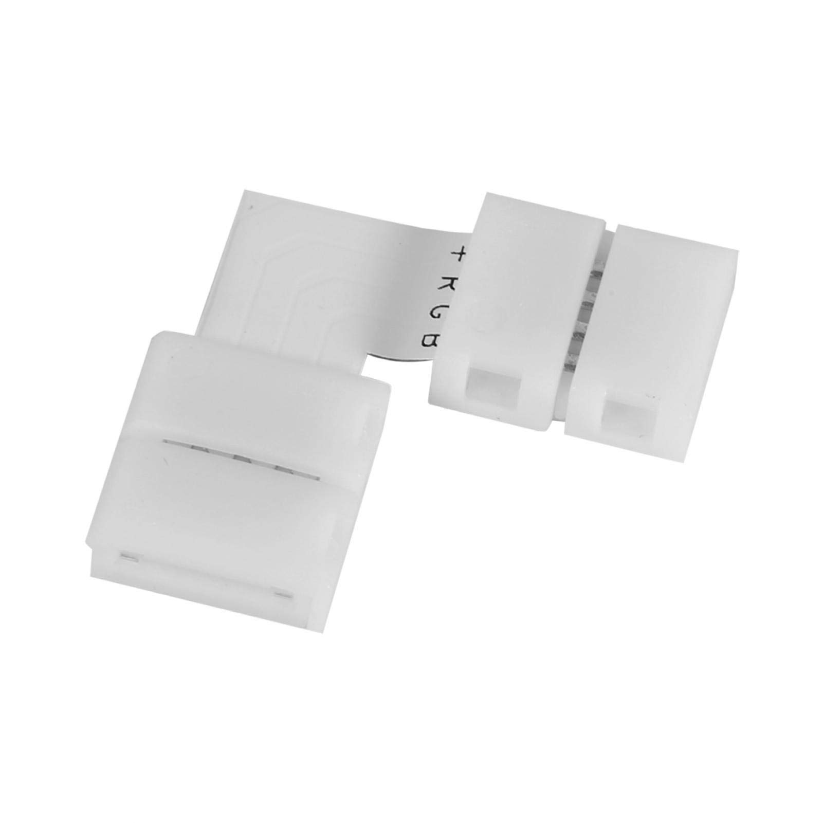 Kuuleyn Led Strip Light Connector,5Pcs L Shape 4pin 10mm Solderless Corner Connectors Adapters For RGB 5050 LED Strip Lights