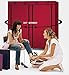 Z ZTDM 6-Tiers 12 Lattices Non-woven Fabric Shoe Cabinet with Dustproof Cover Closet 36-Pair Shoes Storage Rack (RED)