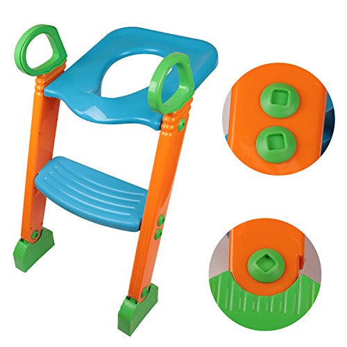 image for Potty Toilet Seat with Step Stool Ladder, Moclever (3 in 1) Trainer fo