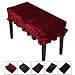 Monkeysell Piano Stool Chair Bench Cover Pleuche Decorated with Macrame Fringes 75 X 35cm for Piano Dual Seat Bench Universal (red Chair Bench)