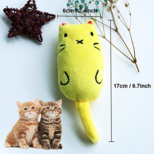 Katzenminze Spielzeug, 3 Stück Haustier Katzenminze Zähne Kauen Spielzeug, Interaktive Katze Plüschtiere Spielzeug zum Kauen,Reduzieren Sie die Einsamkeit von Haustieren, mit Frei Katzenminze Mäuse – Bild 5