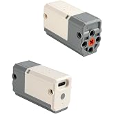 RCmall Rechargeable M Motor 8883 Power Functions with Bluetooth APP Control, Lithium Battery Motor for Block Car &amp; Train DIY Builds and STEM Projects, 2 Pack