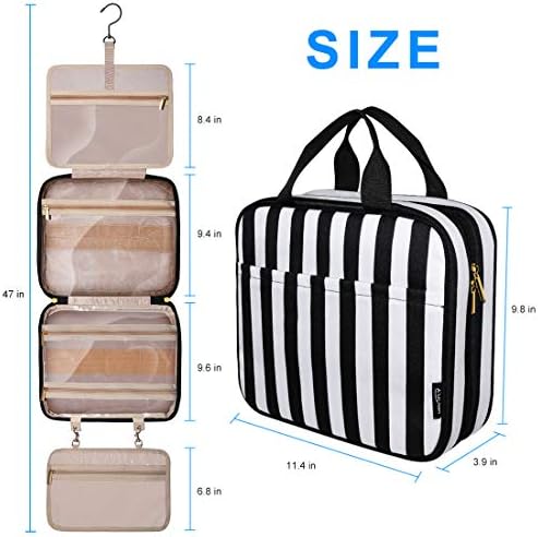 Upgraded Hanging Travel Toiletry Bag,Large Cosmetic Organizer&Water-resistant Makeup Cosmetic Bag Travel Organizer for Accessories, Shampoo, Full Sized Container, Toiletries 5 Upgraded Hanging Travel Toiletry Bag,Large Cosmetic Organizer&Water-resistant Makeup Cosmetic Bag Travel Organizer for Accessories, Shampoo, Full Sized Container, Toiletries