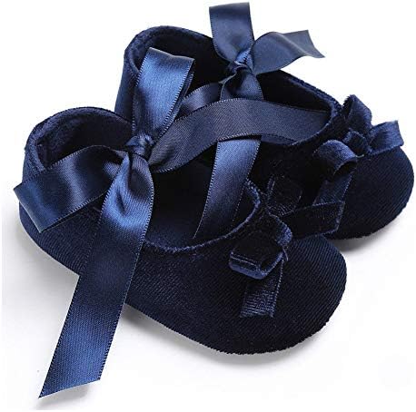 Baby Girls Newbown Prewalk Soft Sole Knotbow Tie Up Ballet Princess Shoes