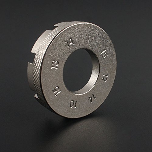 BASEEING Bike Spoke Tool Bicycle Spoke Wrench Cycling Pocket Tools 6 in one Bike Rim Correct Kit